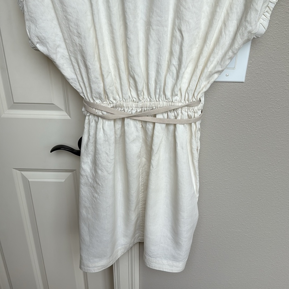Isabel Marant Étoile cream mini wrap dress - size 6/8 US - with pockets! - Picture 8 of 14